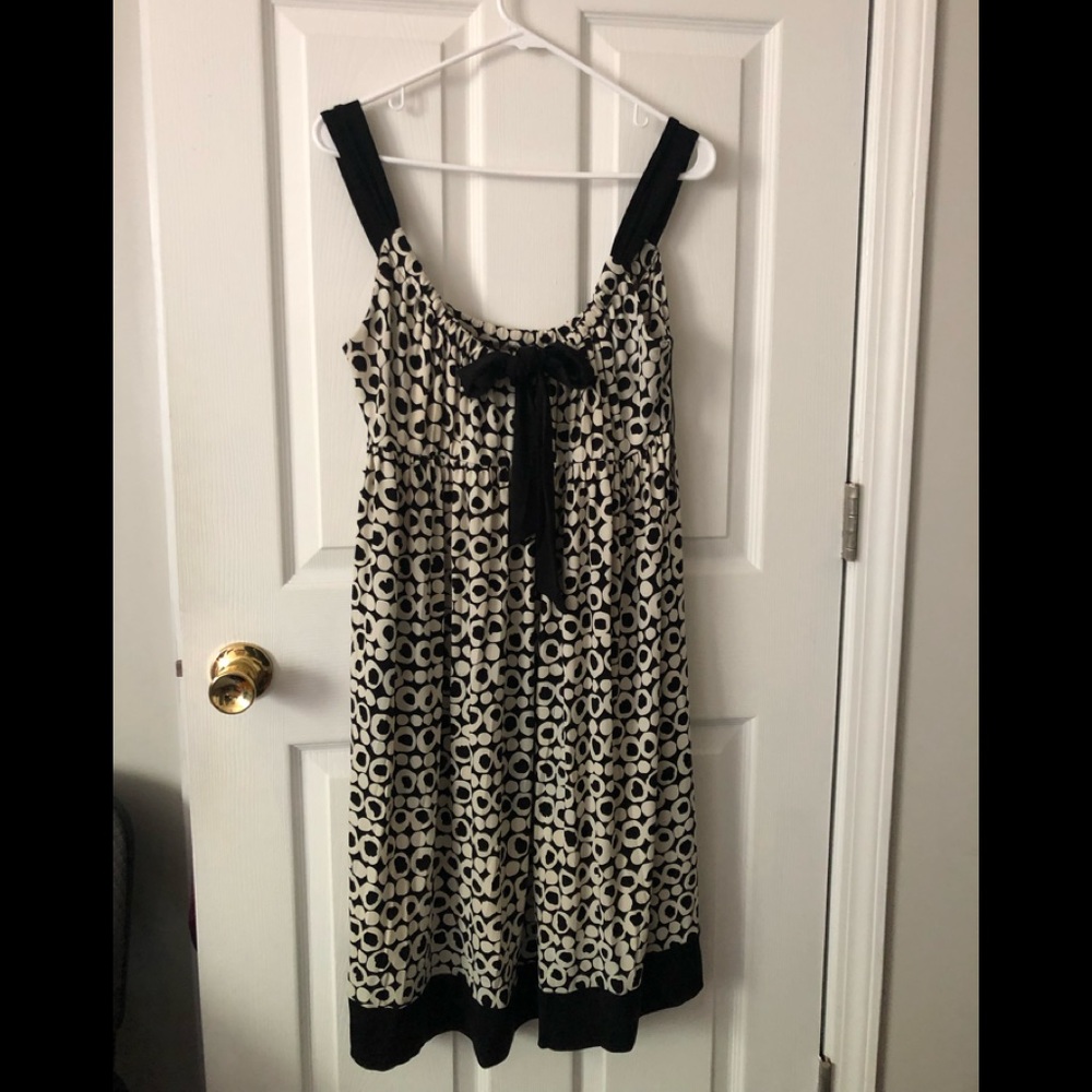 Maggy London Black/White single strapped dress, Size 12.